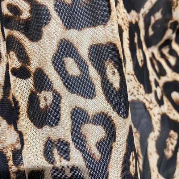 CRAZY TRAIN sheer leopard cheetah print kimono - One Size - Picture 3 of 5